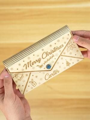 Wrap Your Christmas Wishes in a Special Wooden Envelope #fypシ゚viral #fypシ #fyp #fyppppppppppppppppppppppp #foryou #sculpfun #artistsoftiktok #laserengraver #diyproject #giftideas #xmas #layered #SmallBusiness #christmas #christmasdecor #christmastiktok #diyproject #DIY