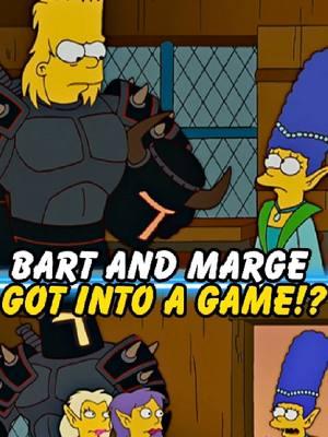 BART AND MARGE GOT INTO A GAME!? #simpsons #thesimpsons #homer #bart 