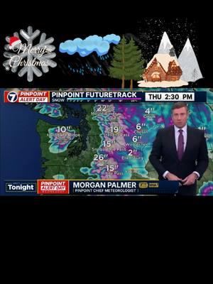 (#KIRO )-TV:#fyp Tuesday night #December 24, 2024: An #AtmosphericRiver event is expected to deliver #rain , #wind and heavy #mountain #snow on #Christmas /#ChristmasDay  (December 25) in #Washington /#WashingtonState |#weatherTOK |