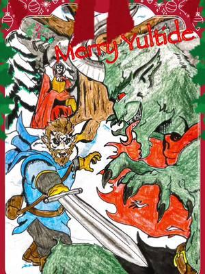 #merrychristmas from me and @Megan McCann #jamestheranger #dungeonsanddragons #art #krampus 