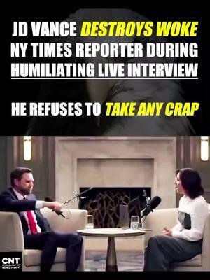 JD Vance DESTROYS smug New York Times reporter during humiliating live interview . . . #trump2024 #news #florida #trumprally #conservativenews #fypシ #fyp #conservative #trump #politics #republican #fypシ゚viral #trending #viralvideo #viral #today #candaceowens 