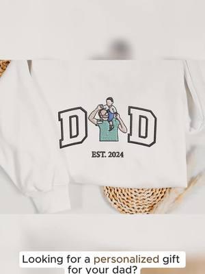 Custom Photo Shirt For Dad Fathers Day Sweatshirt Embroidered Dad Shirt Ad Portrait Embroidered Shirt From Photo Gift For Husband#embroidery #giftfordad #FathersDay #giftideas #sweatshirt #hoodie #husband #giftforhusband #giftforhim