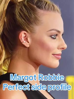 What would Margot Robbie look like if she had a perfect side profile? #margotrobbie #makeover #growup #perfectface #sideprofile #makeup #trending 