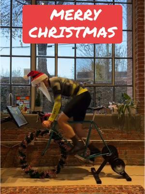 364 days of training. 1 holy race. Coming to Netflix this December…Iron Claus. #christmas #zwift #biketok #holiday #ironman 