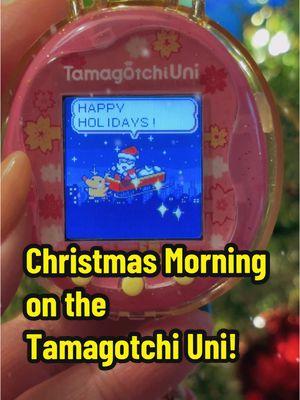 Merry Christmas~! Santaclautch visited my Tamagotchi Uni last night and left her a present‼️🎁🎄🎅💚❤️❄️ #tamagotchi #tamagotchiuni #tamagotchicollection #tamagotchicollectors #たまごっち #たまごっちユニ #christmas 