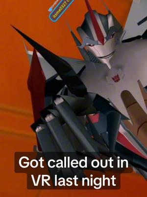 EVERYONE HAS SEEN THE VIDEO now I'll never live it down @STARSCREAM XD #VRchat #Transformers #TFPStarscream #TFPKnockout 