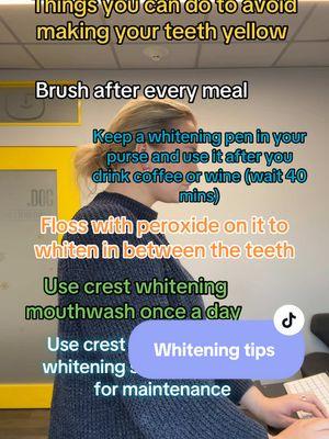 Whitening tips :)  #teethwhitening #yellowteeth #whiteteeth #crestwhitestrips 