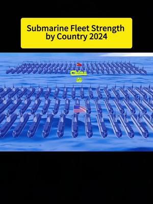 Submarine Fleet Strength by Country 2024 #comparison #military #submarine #fleet #strength #fyp 