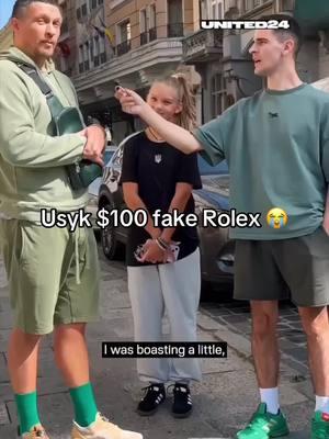 Usyk flexing his fake $100 Rolex in a street interview 😂💯 (via @UNITED 24 MEDIA 🇺🇦) #usyk #oleksandrusyk #boxing 