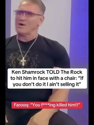 On #goingringside episode 34 #kenshamrock said he TOLD #therock #dwaynejohnson to hit him in face with chair on #wwf #mondaynightraw during #attitudeera and #ronsimmons AKA #farooq thought it was too much