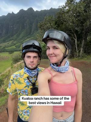 Kualoa with the views. #kualoa #kualoaranch #traveltok #visithawaii 