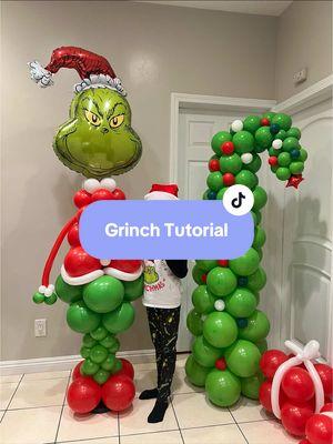 Merry Christmas! #merrychristmas #grinchtutorial #grinchtiktok #thegrinch #diyballoons 