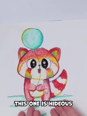 Boone is definitely an improvement to Red Panda with Balloon #moriahelizabeth #art #craft #FixingMyWORSTCharacters #Boone #redpanda #balloon