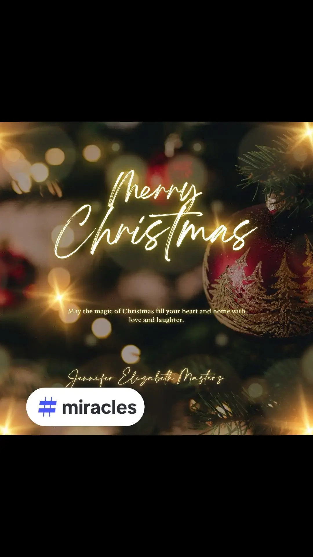 #miracles #manifest #fyp #thank #joy #peace #fypagee #merrychristmas  #jenniferelizabethmasters #Love #loveyou #loveyourself #gratitude #understanding #compassion 