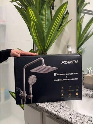 Upgrade your shower experience with the @RYAMEN Dual Shower Head Combo! Enjoy the perfect blend of high-pressure rainfall and adjustable handheld options for a spa-like feel at home. With 5 settings, a 15" height-adjustable slide bar, and easy angle adjustments, this showerhead is your ultimate shower upgrade. #ShowerGoals #RainfallShower #HighPressureShower #HomeSpa #TikTokShop