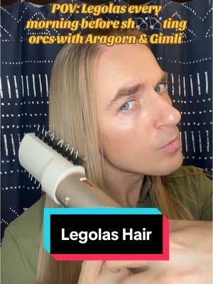 Let's not forget that the Lord of the Rings is a Christmas movie and Legolas' hair care routine was always on point #legolas #lordoftherings #ringsofpower #lotrcosplay #elfhair