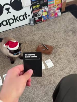 Happy holidays from Noelle and I #pussypack #cat #bap #fyp #oof #cardsagainsthumanity.