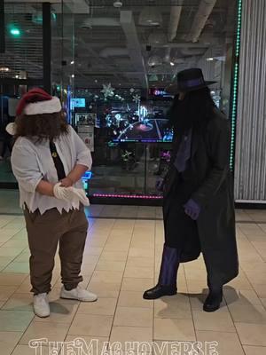 "That's gotta be...MALL KANE! 🎄🎁Merry Xmas!🎅Here's WWE Hell in a MALL!🔥🛍🛒 @Camel_Clutch_Cosplay @It's Jack In The Box @BoardGameSherpa 🎄 #MACHOMAN #nyc #MALL #hellinacell #hellinamall #ppv #ple #wrestling #kane #undertaker #themachoverse #randysavage #Xmas #mankind #santakind #worldwrestlingcosplayers #twasthenightbeforechristmas #nightbeforechristmas #cinematic #americandream  #nightmarebeforechristmas #WWE #wcw #wwefan #xmaseve #christmaseve #merryxmas #merrychristmas #MACHOMANRANDYSAVAGE