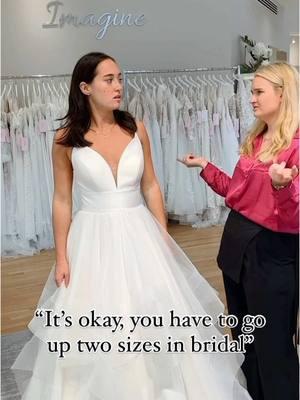 Did you know bridal sizing is completely different than your jean size?🤔 Bridal size is typically two sizes higher than your jean size, but just remember it’s all about how you feel and not the number🫶🏻✨ In our store we carry bridal sizes 6-20 and when you’re ready to SAY YES, we take measurements and order based off the size chart💫👰🏻‍♀️ #MolleBridals #MolleBride #ImaginebyMB #weddingdress #weddingdressshopping #sayyestothedress #bride #bridal #bridalgown #weddinginspiration #bridalstyle  #bridestory #bridalinspo #weddingplanning #bridetips #weddingaccessories #bridalaccessories #bridalhumor #weddinghumor #weddingdressshoppingday #bridalstylist #bridalstyling #bridalboutique #bridalstore #weddingfun #funnywedding #realbride #brideexperience #weddingtip   