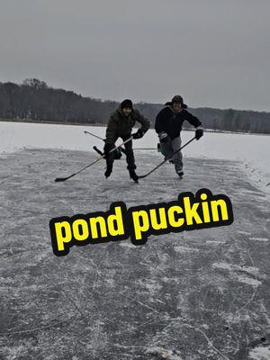 nothing more minnesotan than pond hockey with your siblings #minnesota #hockey #stateofhockey #lake #ice #winter 