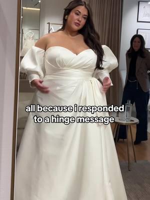 girls get on your dating app zoom 📲 @Hinge 🖤 #2025bride #wedding #weddingtiktok #weddingdress 