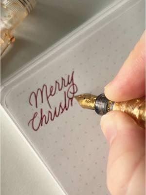 Merry Christmas everyone! I hope you have a wonderful, relaxing holiday with those you love. #fountainpen #fountainpens #fountainpenink #penaddict #stationery #calligraphy #satisfying 