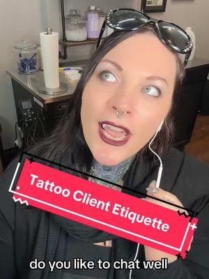 Do you like to talk while getting tattooed? Do the artists out there like to chat or prefer quiet? 🤷🏻‍♀️🤔😳 Todays tattoo etiquette post is about whether or not its good to get chatty with your tattoo artist. I definitely go back and fourth. Years ago when my anxiety was bad I would put in my earbuds and listen to audio books. #tattooetiquette #tattoos #socialetiquette 