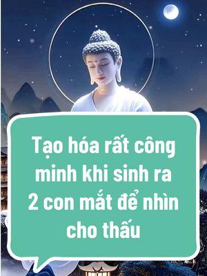 Tạo hóa rất công minh khi sinh ra 2 con mắt để nhìn cho thấu ✨❤️‍🩹🙏 #tichphuccaimenh #adidaphat #phậttạitâm #tu #followers➕ #cuộcsống #xh #tâmtrạng #phậtpháp #♥️ #phậtphápnhiệmmầu 