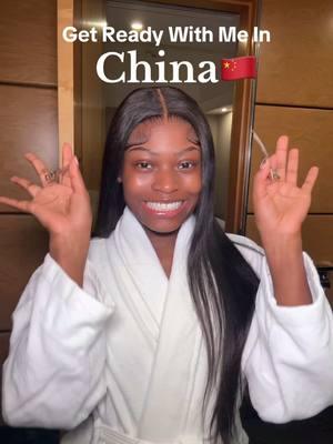 GRWM IN China 🇨🇳😁 #chinatrip #blackgirltraveltok #grwmmakeup 