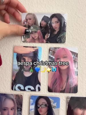 i got lazy taping them 😭 #aespa #christmas #kpop #kpopfyp #photocard 