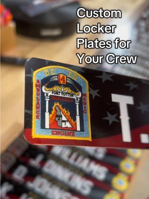 Station Pride🔥 Custom Locker Plates. RUSTICFIREFIGHTER.com 🫡 #rusticfirefighter #firefighter #firefightertiktok #firedepartment #firefighting #lockerplates #nameplate #fireservice #firehouse #firestation 