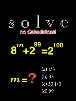 Can you evaluate m without using a calculator? #mentalmath #mathteacher #mathchallenge #algebra #teachingmath  