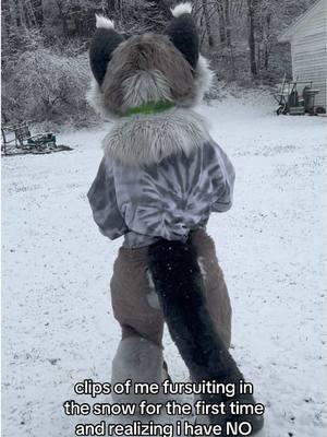 you can literally hear me go “-woAH” 😭 but i have really good balance you guys i swear #furry #fursuit #furryfandom #furrycommunity #furriesoftiktok #mainecooncat #snow #winter #christmas #pennsylvania 