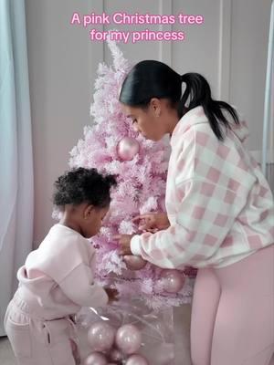 A pink christmas for my princess #pinkchristmas #pinkchristmastree #pinkchristmasdecor #holidaytiktok #mommyandme #motherdaughter 