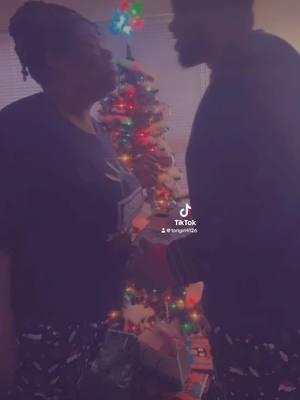 Christmas 2024 definitely takes the cake for me🩵 #christmas #giftexchange #pandora #ps5portal #blacklove #younglove #Love #blackcouple 