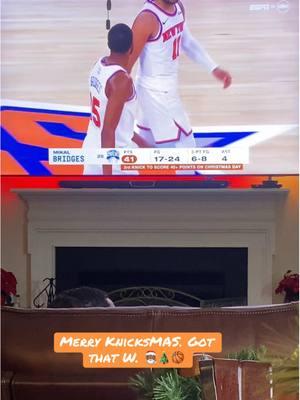 Mikal Bridges had to pop out & show ninjas. 🏀🎄🎅🏾🗽 #knicks #knicksfans #christmas #christmastiktok #NBA #nbafans #fypシ 