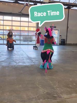 who won the race? @Little Alpha Pup (Milo) #furry #fizzyfox #fursuit #protogen #race 