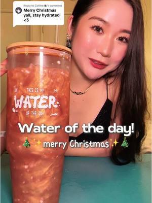 Replying to @Coffee☕️ merry Christmas everyone!!!🎄✨🎅 let’s make a Christmas themed water for this lovely day🫶 how’s everyone’s Christmas going? what did you get from Santa this year?❤️😍 #summerfallsake #sake #drinktok #summerdrinks #wateroftheday #watertok #sparklingsake #water #stayhydrated #drinkwater #waterrecipe #flavoredwater 