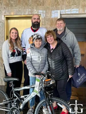 Keeping the spirit alive, we're excited to celebrate Anthem, our second lucky recipient of a brand-new bike, through our Bikes for Kids' program. Anthem's kindness shines through in his actions and spreads positivity wherever he goes. Enjoy your new bike, Anthem! #GrungoGives #GoGrungo #SouthJersey #lawfirm 