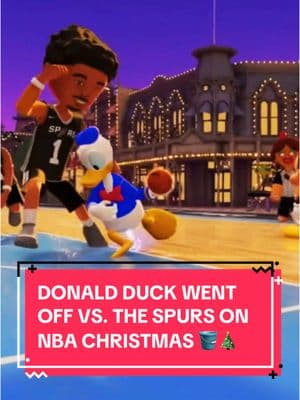 #DonaldDuck WENT OFF against the #Spurs on #Christmas 🔥🎄 #NBA #basketball #Disney #NBAXmas #holiday #NewYork #Knicks #SanAntonio 