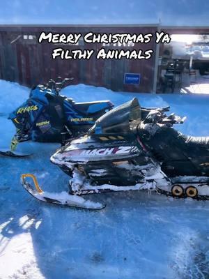 Santa’s sleighs #snowmobile #machz #skidoo #rmk #polaris 