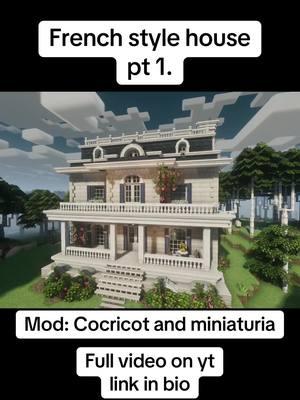 French style house pt 1. #minecraftmemes #minecraftbuilding #minecrafttutorial #minecraftparkour #minecraftbedrock #minecrafttips #minecraftjava #minecrafttiktok 