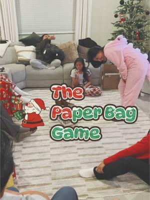 This #BagGame is not easy on the body lol  #ChristmasGames #Christmas #FamilyGameNight #PaperBagGame #BagChallenge 