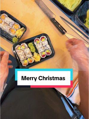 How to make sushi. Merry Christmas! 🎄🎁❤️🙏 I hope you all have a blessed day with your friends and families! Have a Happy Christmas and never forget what it’s all about.#fyp #sushi #howto #usa #pov 