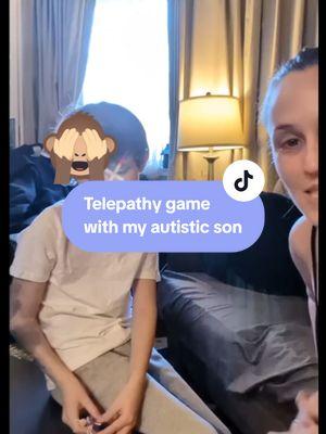 Telepathy game with my autistic son  #telepathy #autistic #telepathytest #telepathytapes #autism #autismmom #autismawareness #autisticsuperpower #premonition 