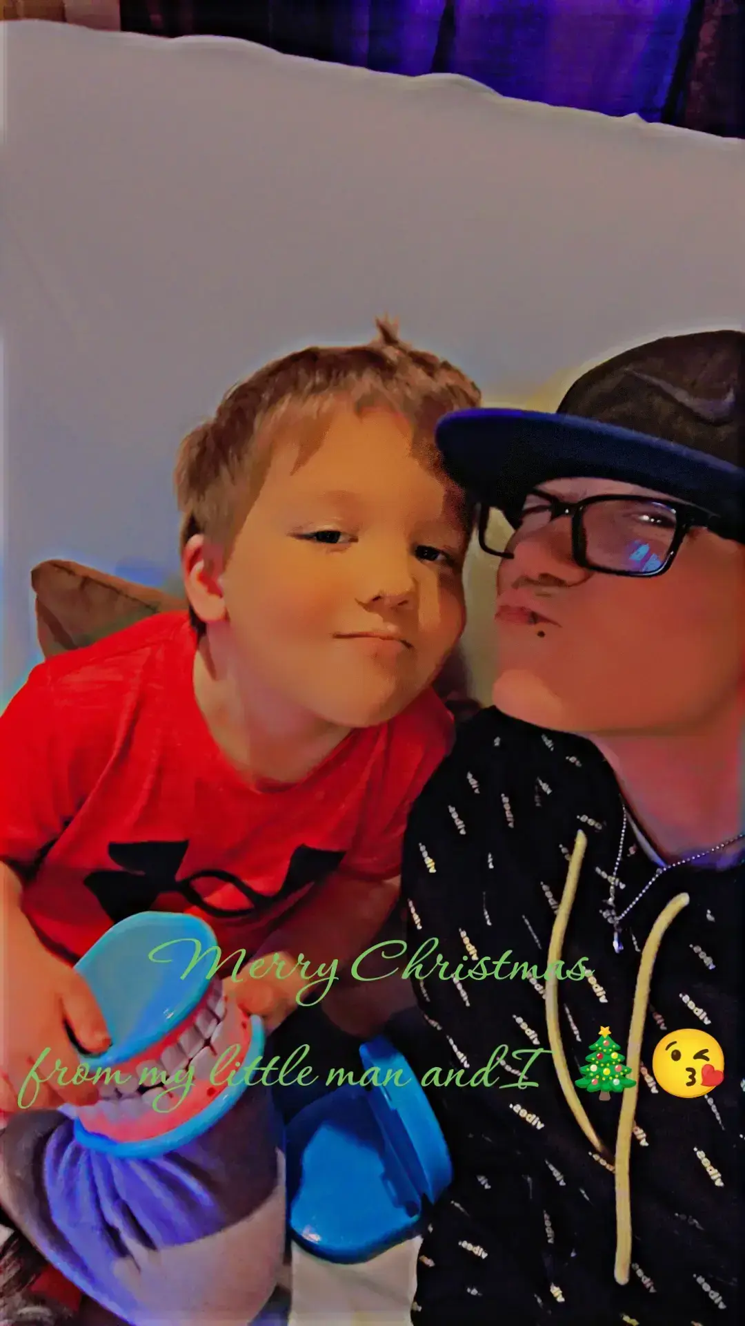 Merry Christmas from my little man and I🎄😘 Hope everyone enjoys there holiday 🩵 #nephew #lbgtq #royal👑#royal🏳️‍🌈 #girlswholikegirls #merrychristmas #mylittleman #selflove #fypシ゚viral #fyp 