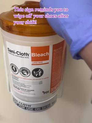 Learned this from my senior nurse when I was just starting in my healthcare career! #bestadvice #sanicloth #bleach #ocd #bilenendoscopytech #healthcare #seniornurse #healthcarecareer #wipe #cleaningmyshoes #disinfecting 