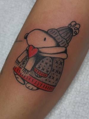 Merry Christmas everyone 🎄#traditionaltattoo #americantraditional #tattoo #boldtattoo #fyp #snoopy #snoopychristmas #snoopytattoo #peanuts 