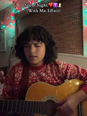 Merry Christmas! Everyone.❤️🎄 Celebrating the birth of our Lord and Savior!✝️❤️ #foryoupage #guitarcover #silentnight #singer #Jesus #christmas #thereasonfortheseason 