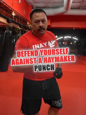 Defend yourself against a HAYMAKER PUNCH! #fma #filipinomartialarts #martialarts #selfdefense 